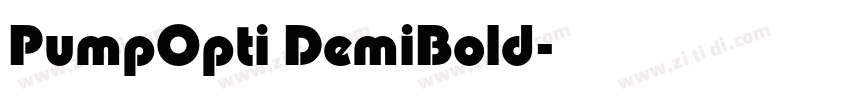 PumpOpti DemiBold字体转换